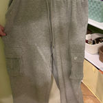 PINK - Victoria's Secret VS PINK Wide Leg Cargo Sweatpants Photo 0