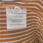 Faithfull the Brand Gaia Orange Striped Romper Photo 7