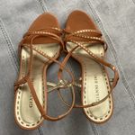 Gianni Bini  NWOT peach and gold strapped heels. Photo 7