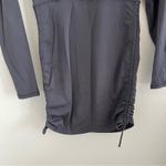 Athleta  Half Zip Ruched Guard Longline Top Gray Small Photo 3