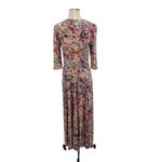 Peruvian Connection Tivoli Dress Maxi Abstract Floral Print Cream Red Small Photo 9