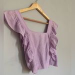 FAVLUX Fashion Purple Lavender Ruffle Crop Top Size Medium Photo 1