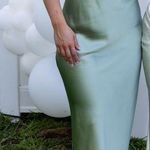 Hello Molly Green Satin Dress Photo 1