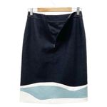 Hugo Boss NWT VIDINA Pencil Skirt Black White Blue Colorblock Size 4 New $248 Photo 4