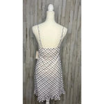 No Comment NWT  Women's XL Pink Plaid Mini Dress Ruffle Neck Spaghetti Straps‎ Photo 2