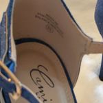 Camille La Vie Blue Heeled Sandals with Ankle Strap, wedding, prom, formal Photo 2