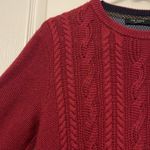 Ted Baker Women's  Red Valentine Wool Blend Cable Knit Jumper Sweater Size Small Photo 2