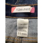 Vibe & Rant Distressed Flare Wide Leg Jeans Blue Denim Slits Hippie Sz 11 NWOT Photo 5