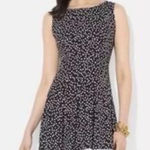 Ralph Lauren LAUREN Womens Dress Size 8 Polka Dot Fit Flare Contrast Hem Classic Photo 0
