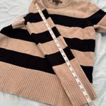 Truth by Republic Women’s Small Petite Tan & Black Striped Pullover Sweater. Size undefined Photo 4