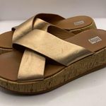 FitFlop  F-Mode Womens Leather Metallic Flatform Sandals size 7 F12 Photo 0