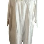 Miss Elaine Vintage Pink and White Cotton Zip Front Embroidered Kaftan Size M Photo 0