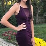 Dark purple mesh top high neck mini dress Size 4 Photo 0