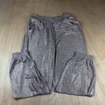 Maeve Anthropologie Metallic Cropped Pants Womens L Gray Pink Shimmer Stretch Photo 1