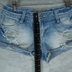 Bongo  Shorts Womens 3 (29x2) Blue Cutoff Distressed Booty Hot Pants Festival Photo 6