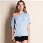 Sweet Claire Choker Off the Shoulder Tee Size Small Photo 0