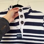 Joules Women's Navy Blue White Striped Deck Shirt Size US 10 Photo 1