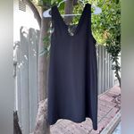 Tildon Black Sleeveless Mini Dress with Lace Detail Size S Photo 3
