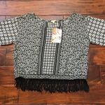 Lily White Black & White Tassel Festival Top NWT Photo 0
