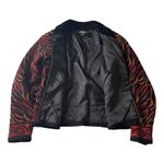 Vintage Icelandic Design Wool Blend Zip Up Lined Sweater Jacket Womens Black S Photo 2