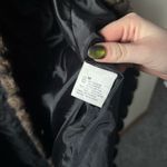 CAbi Black Quilted Puffer Jacket with Brown Faux Fur Trim Photo 4