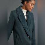 Anthropologie Hutch Colorblocked Sherpa-Trimmed Coat Green XS Photo 12