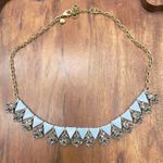 J.Crew  Statement Necklace Art Deco Triangle Rhinestone Geometric Gold Tone Photo 0