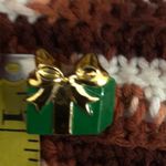 mini Christmas charms brooches lapel pins jewelry santa present gifts candy cane ginger bread man #vintage Red Photo 3