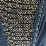 Bianca Nygard Elegant jean blue Embroidered Jean Jacket size 8 Silver Photo 3