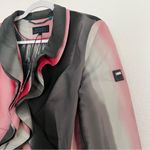 NEW Escada Sport Pink Grey Ruffles Puffer Trench Coat Jacket 38 8 Size undefined Photo 4