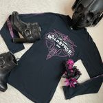 Y2K Live love wild & free ride long sleeve top Black Photo 6