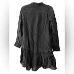 J.Crew Shirtdress Amelia Popover in Drapey Viscose Twill Size XS Black Flowy Photo 5