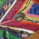 Vtg Carlo Fiori Purse Brightly Colored Snake Leather Crossbody Zip Tassles Italy Pink Photo 2