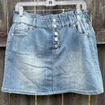 Indigo Rein  Paperbag Waist Denim Skirt 11 Photo 0