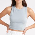 Kookai  cropped tank top super amanda ribbed high neck slate blue Photo 4