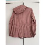 Love Tree  Women Utility Jacket Hooded‎ Drawstring Pink Cotton Medium Photo 3