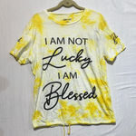 On Fire Yellow‎ and White Graphic T-Shirt Women’s 2X Photo 0