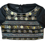 Bebe Black Embellished Crop Top Photo 0