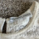 Chelsea Flower Drop Waist Dress Cream Tank Lace Embroidered Sz Medium Boho VGUC Photo 2