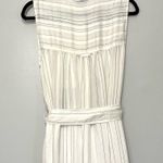 Vince Drapey White & Black Striped Sleeveless Button Front Midi Dress Medium Photo 7