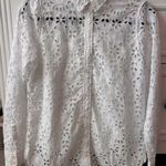 J.Crew White Eyelet Lace Womens Shirt Photo 0