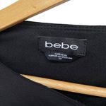 Bebe  Black Midi Pencil Dress Sheer Mesh Panels Photo 6