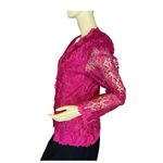 IN THE MOOD VINTAGE 1990'S FUCSHIA PINK LACE STRUCTURED BLOUSE (8) Photo 2