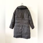 Platinum Utex Down High Collar Puff Long Coat in Black Size S Photo 6