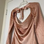 Selfie Leslie NEW!  Champs Elysees Long Sleeve Open Back Mini Dress Peach Small Photo 8