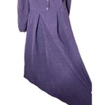 Vintage Dark Purple Pleated Dress Junior Small Long Sleeve Puffed‎ Shoulder Size undefined Photo 3