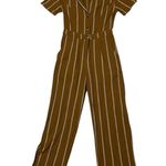 Emory park Tailored Pinstripe Jumpsuit - Mustard - XS Photo 14