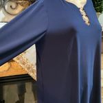 Ny Collection Navy long sleeve Relaxed Blouse PXL Photo 5