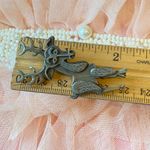 Vintage Whimsical Metzke Pewter Moose Reindeer Brooch Pin Christmas Holiday Deer Silver Photo 3
