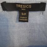 Tresics  blue ruffle lace up dress size small Photo 4